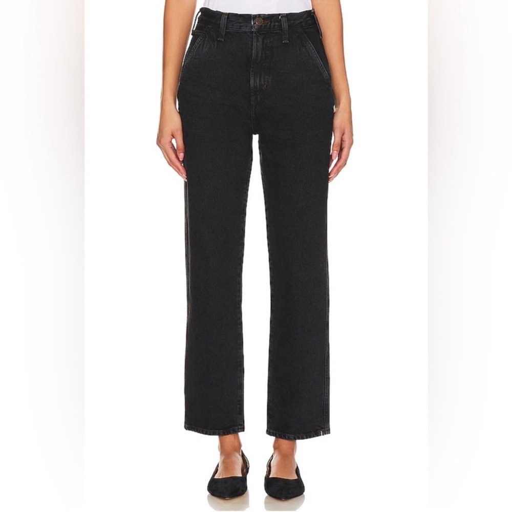 NWT Agolde Cooper Straight Leg Jeans 33 Black Grey High Waist